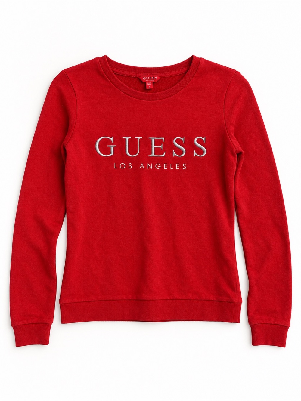 GUESS Los Angeles Women’s Small Red Embroidered Logo Sweatshirt